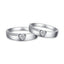 18k White Gold Couples' Rings - Amore