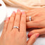 18k White Gold Couples' Rings - Amore