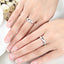 18k White Gold Couples' Rings - Amore