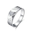 18k White and Yellow Gold Men's Ring - Architecture
