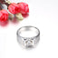 18k White and Yellow Gold Men's Ring - Round Diamond