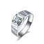18k White and Yellow Gold Men's Ring - Geometric