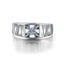 18k White and Yellow Gold Men's Ring - Geometric
