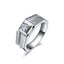 18k White and Yellow Gold Men's Ring - Polished and Brushed