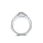 18k White and Yellow Gold Men's Ring - Polished Geometric Lines