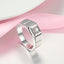 18k White and Yellow Gold Men's Ring - Polished Geometric Lines