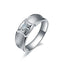 18k White and Yellow Gold Men's Ring - Matte