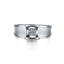 18k White and Yellow Gold Men's Ring - Matte
