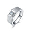 18k White and Yellow Gold Men's Ring - Brushed