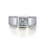 18k White and Yellow Gold Men's Ring - Brushed