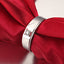 18k White and Yellow Gold Men's Ring - Diagonal Grooves