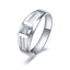 18k White and Yellow Gold Men's Ring - Polished and Brushed