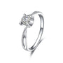 Twist Single Row Micro-Pavé Tiger Claw setting Diamond Engagement Ring