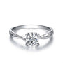 Twist Single Row Micro-Pavé Tiger Claw setting Diamond Engagement Ring