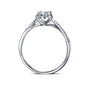 Twist Single Row Micro-Pavé Tiger Claw setting Diamond Engagement Ring