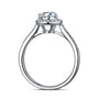 Classic Pear-Shaped Diamond Halo Setting Engagement Ring