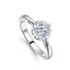 Classic Floral Solitaire Diamond Engagement Ring